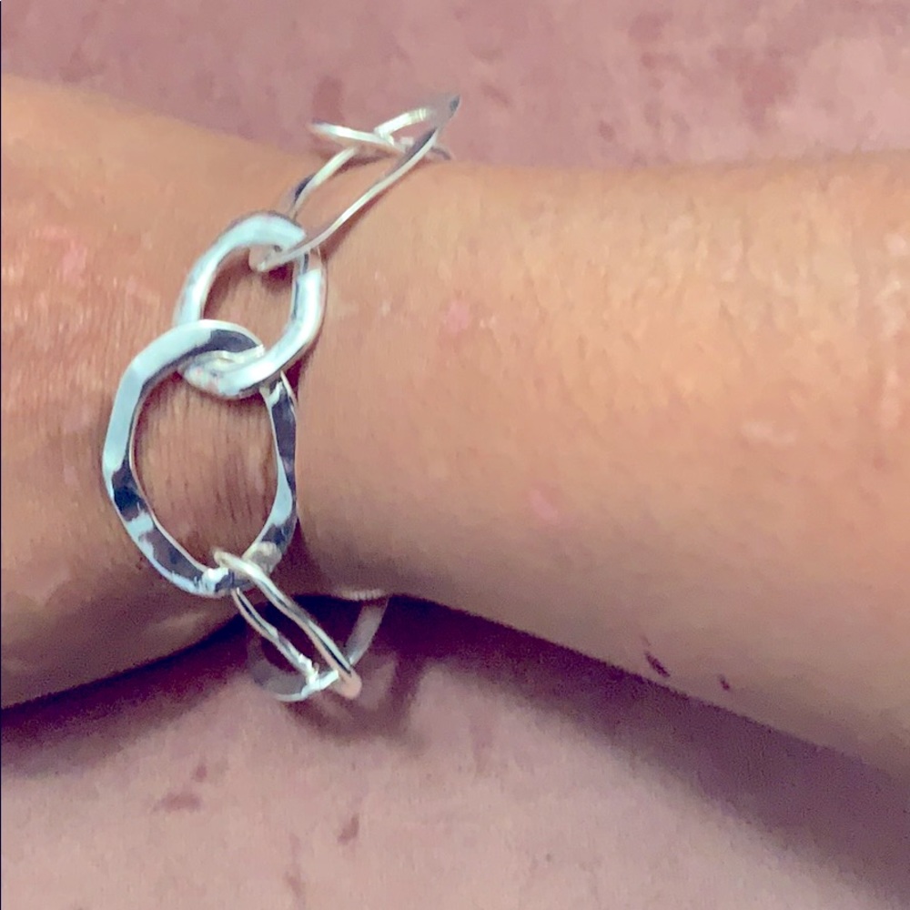Organic link toggle bracelet